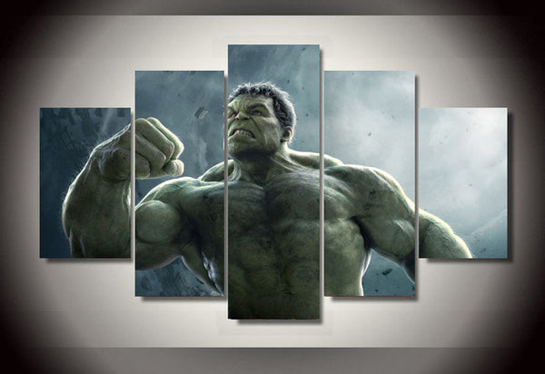 Iron Man vs The Hulk Marvel Canvas in 5 pieces