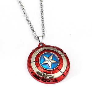 The Avengers Rotatable Captain America Necklace