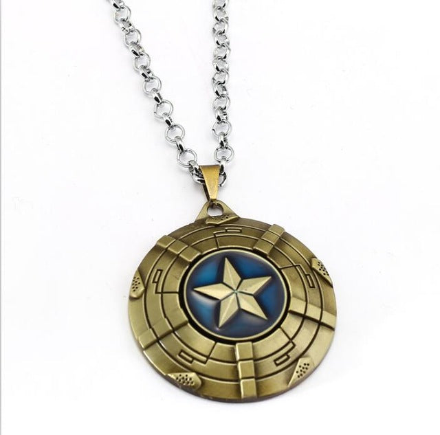 The Avengers Rotatable Captain America Necklace
