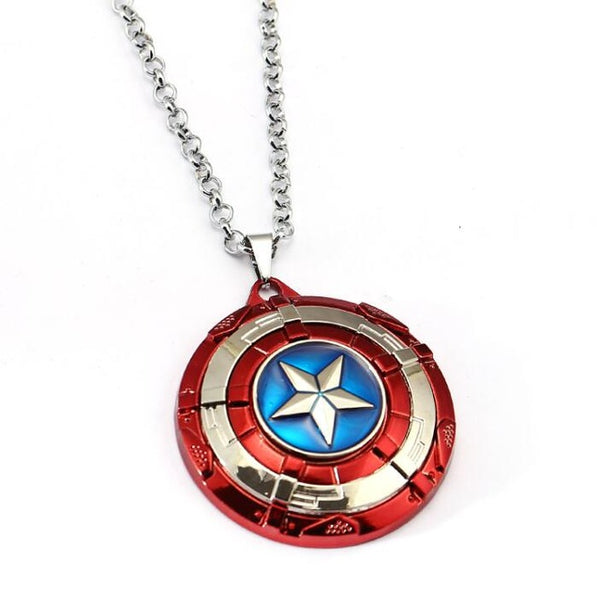The Avengers Rotatable Captain America Necklace