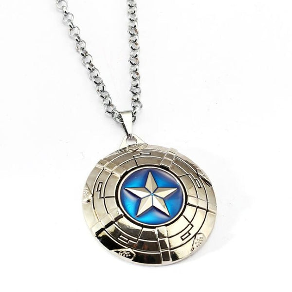The Avengers Rotatable Captain America Necklace
