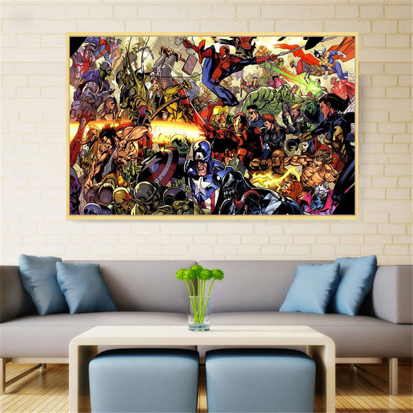 Superheros Marvel Modern Poster For Living Room Home Decor