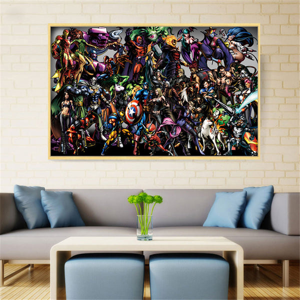 Superheros Marvel Modern Poster For Living Room Home Decor