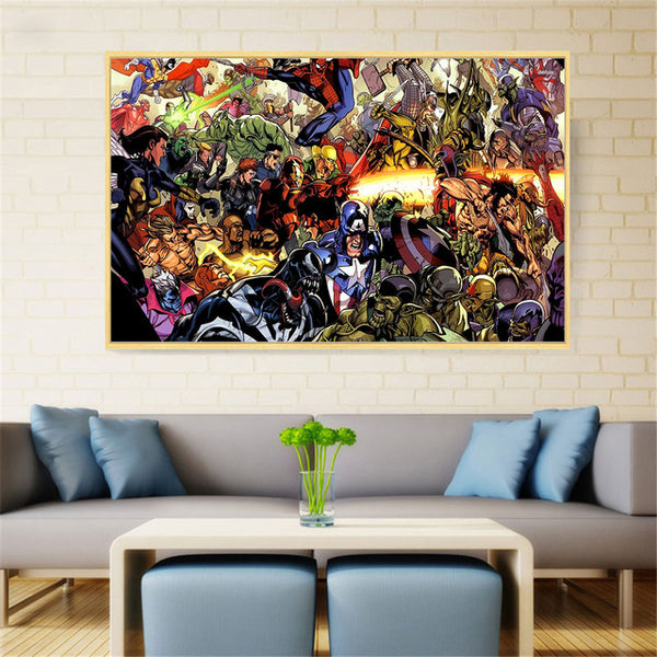 Superheros Marvel Modern Poster For Living Room Home Decor