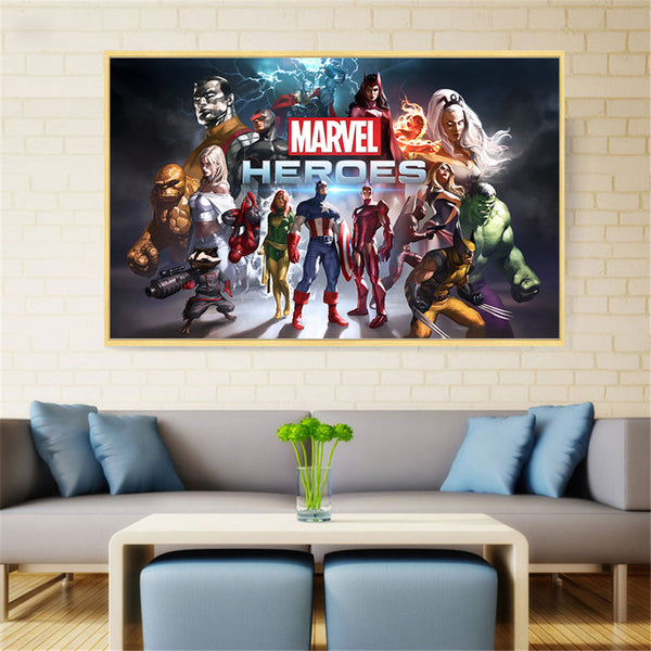 Superheros Marvel Modern Poster For Living Room Home Decor