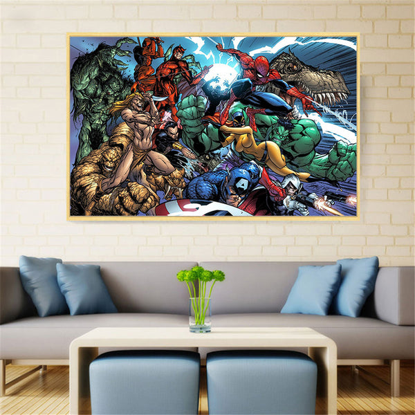 Superheros Marvel Modern Poster For Living Room Home Decor