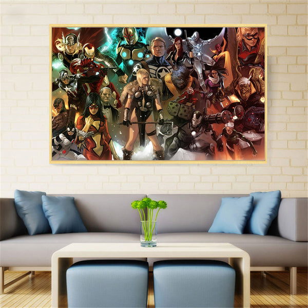 Superheros Marvel Modern Poster For Living Room Home Decor