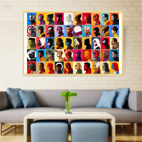Superheros Marvel Modern Poster For Living Room Home Decor
