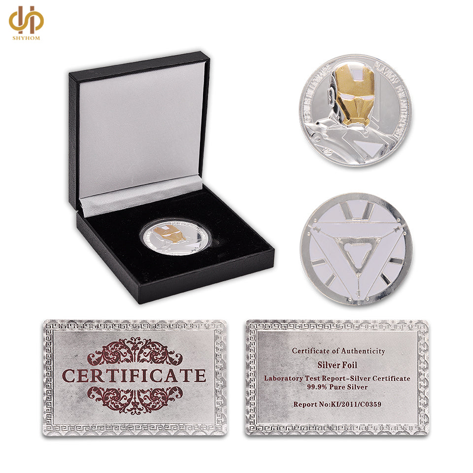 Marvel Avengers Silver Coin With Black Luxury Coin Box